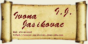 Ivona Jasikovac vizit kartica